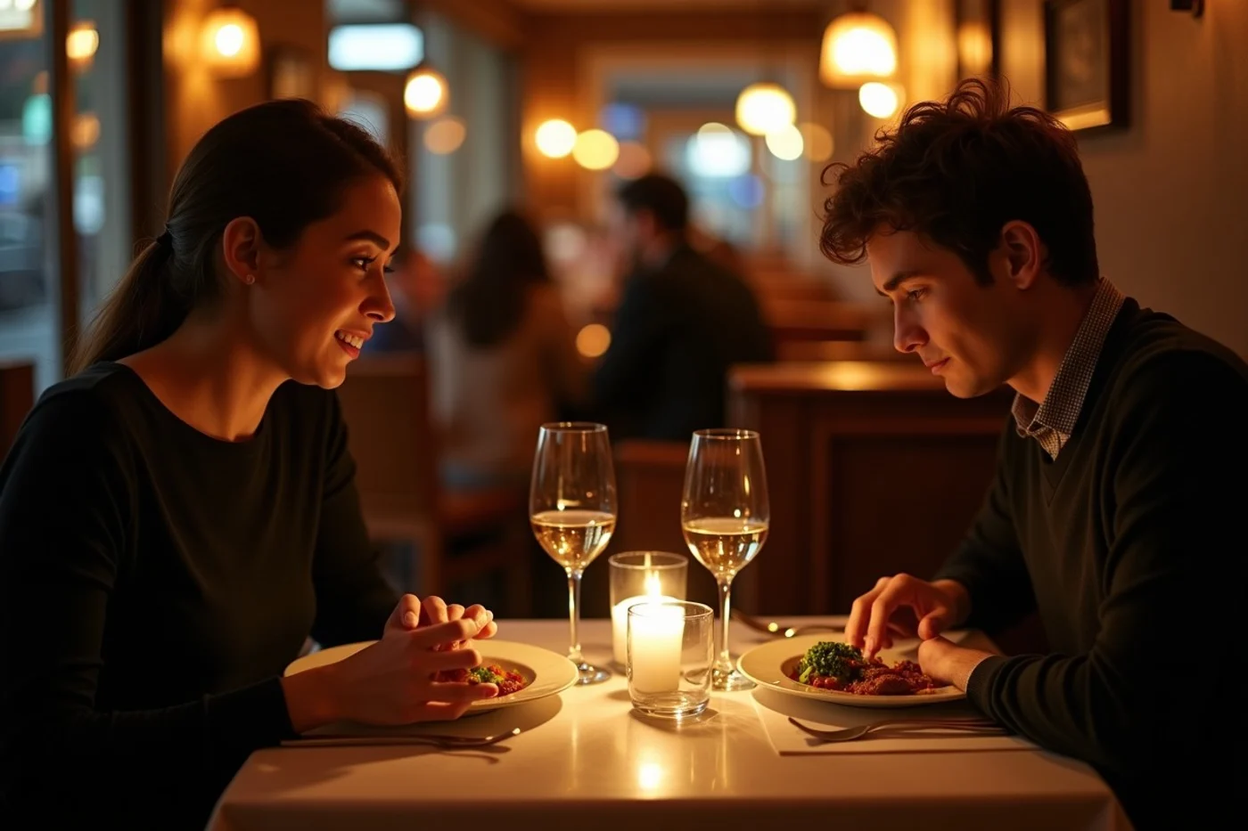 When thoughts of an ex appear during early dates - supporting editorial photograph