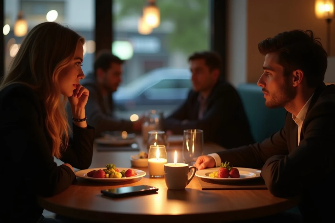 When a promising date is still recovering from a past relationship - supporting editorial photograph